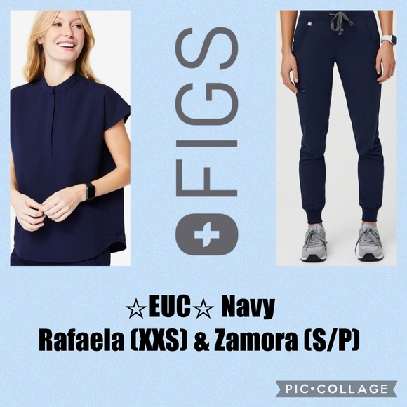 Figs Other - FIGS Navy Rafaela (XXS) & Zamora (S/P)